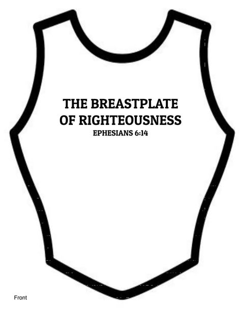 Breastplate of Righteousness Template.pdf Breastplate Of Righteousness Coloring Page, Breastplate Of Righteousness Craft, Breastplate Of Righteousness, Learn The Bible, Bible Crafts For Kids, Bible Crafts, Activity Ideas, Crafts For Kids, Bible