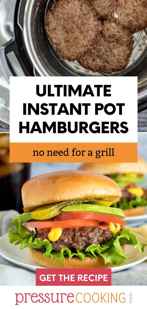 Instant Pot Burger Recipes, Instant Pot Burgers, Instapot Hamburger Recipes, Hamburger In Instant Pot, Hamburger Instant Pot Recipes, Hamburger Instant Pot, Instant Pot Hamburger Recipes, Instant Pot Hamburgers, Celiac Diet