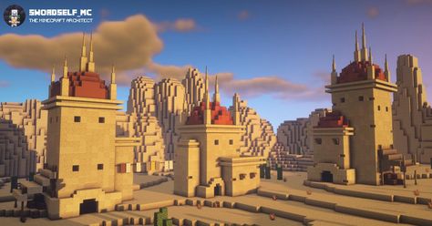 Minecraft Desert City, Minecraft Village Ideas, Minecraft Desert, Desert Village, Minecraft Village, Desert City, Village Ideas, Minecraft City, Minecraft Inspo