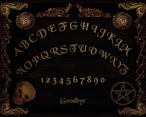 Digital Printables: Free Ouija Board Printable for Halloween Projects Ouija Board Printable, Witch Board, Haunted Dollhouse, Board Template, Spirit Board, Halloween Miniatures, Halloween Fonts, Printables Free, Ouija Board