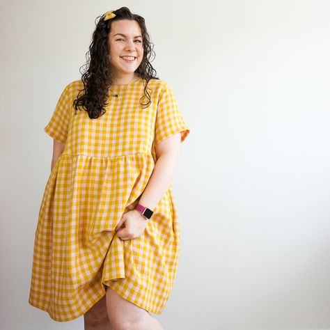 Oversized Dress Pattern, Plus Size Clothing Patterns, Plus Size Babydoll Dress, Plus Size Dress Sewing Patterns, Outfit Inspo Dress, Sewing Plus Size, Plus Size Patterns Sewing, Sewing Patterns Plus Size, Plus Size Dress Pattern