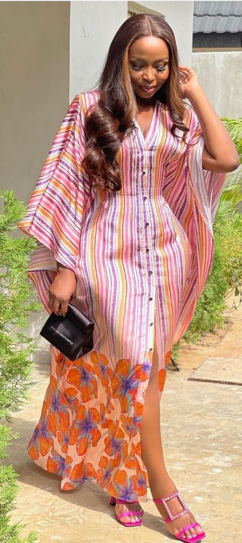 Buubuu Dress, African Patapata Dress Styles, Patapata Dress Styles, Latest Chiffon Gown Styles, Latest Kaftan Designs, Boubou Dresses, Casual Outfit Summer, Summer Outfits Casual, Chic Evening Dress