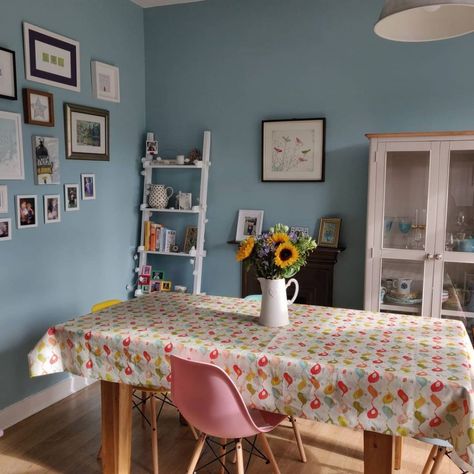 Dulux-Blue-Reflection-wall-dining-room Dulux Blue Reflection, Dulux Blue Paint, Dulux Kitchen Paint, Popular Blue Paint Colors, Dulux Blue, Baby Blue Paint, Dark Blue Paint Color, Light Blue Paint Colors, Dulux Paint Colours