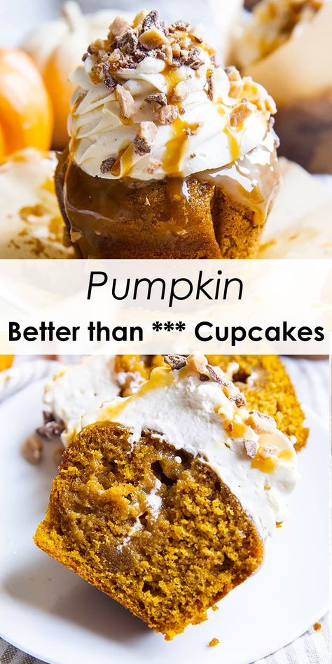 Pumpkin Spice Latte Cupcakes, Caramel Drizzle, Pumpkin Recipe, Sweetened Whipped Cream, Fall Desserts Easy, Pumpkin Spice Cake, Cupcake Flavors, Spice Cupcakes, Fall Dessert Recipes