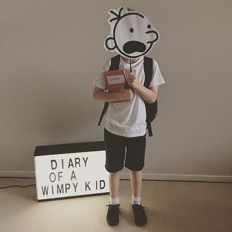 Diary of a Wimpy Kid #bookweek Easy Book Week Costumes, Kids Book Character Costumes, Storybook Character Costumes, Book Characters Dress Up, World Book Day Ideas, Book Character Day, Children's Book Characters, Book Costumes, World Book Day Costumes