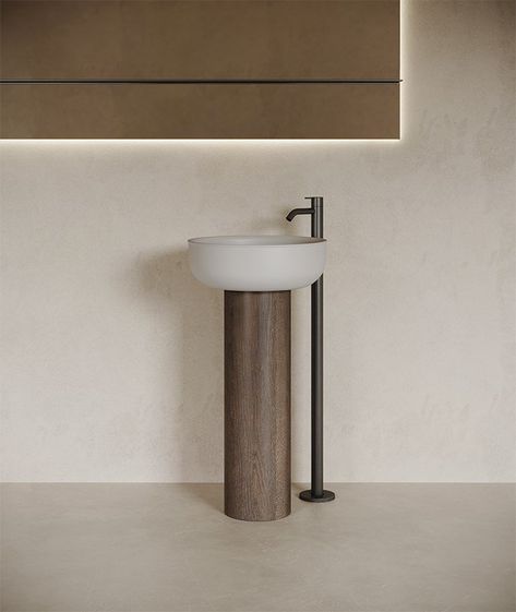 Essential and Sculptural: Prime Freestanding by Inbani European Bathroom Design, Freestanding Sink, Free Standing Sink, European Bathroom, Washbasin Design, Norm Architects, Porch Design, Prefab Homes, Shop Interior Design