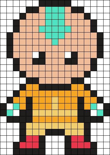 Aang Avatar The Last Airbender Perler Bead Pattern | Bead Sprites | Characters Fuse Bead Patterns Avatar The Last Airbender Pixel Art Grid, Avatar The Last Airbender Perler, Aang Avatar, Avatar Ang, Hama Art, Hamma Beads Ideas, Beads Patterns, Hamma Beads, Fuse Bead Patterns