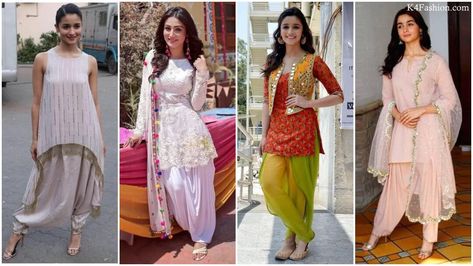 30 Salwar Suits Designs for Short Height Girls - K4 Fashion Short Height Girl, Shalwar Design, Blue Blouse Designs, Patiala Salwar Suits, Salwar Suit Designs, Kurti Sleeves Design, Indian Kurti, Lehenga Gown, Flower Print Blouse