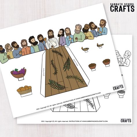 photo of a Bible craft The Last Supper Craft For Preschoolers, The Last Supper Craft For Kids, Last Supper Craft For Kids, The Last Supper Craft, Last Supper Craft, Good Friday Crafts, Palm Sunday Decorations, Palm Sunday Crafts, Easter Sunday School