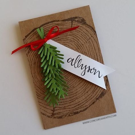 Christmas Card - Scrapbook.com Winter Karten, Cards To Make, Tree Ring, Tree Stamp, Metal Christmas Tree, Concord And 9th, Tree Rings, Paper Tree, Navidad Diy