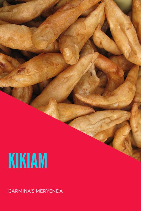 Kikiam is a fried meatloaf sandwich. The Filipino word and food are of Chinese in origin. Also spelled que-kiam or kikiam.   #KikiamSarap Kikiam Street Food, Lugaw Food, Fried Meatloaf, Pinoy Street Food, Filipino Street Food, Meatloaf Sandwich, Filipino Words, Carpet Art, Street Foods