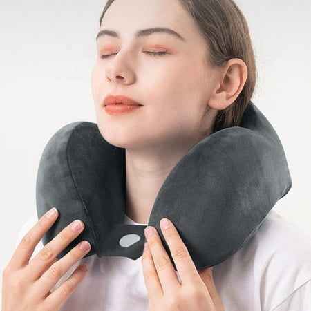 Memory Foam Large U Shape Travel Pillow Neck And Head Support Features: Ideal for long & short journeys This neck support cushion can help people with arthritis Special design for improved fit and comfort Soft and firm memory foam inner. Journeys Neck support Massage & Comfort Etc... Product Description: 1 x memory foam neck pillow Size: One Size.  Color: Multicolor. Neck Pillows, U Shaped Pillow, Neck Support Pillow, Foam Head, Inflatable Pillow, Camping Pillows, Neck Pain Relief, Neck Pillow Travel, Gold Pillows