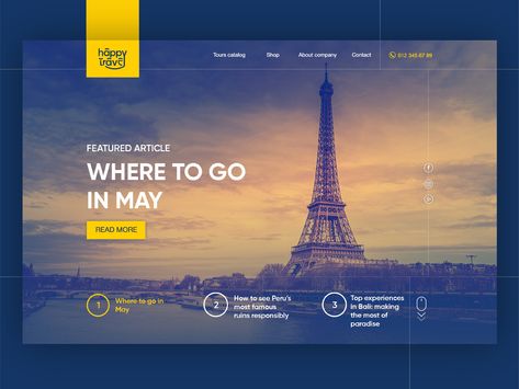 Landing page for Happy Travel tourism agency Nature Website, Tourism Design, Travel Website Design, Tourism Logo, Landing Page Inspiration, Tourism Poster, Webdesign Inspiration, Online Logo Design, Tourism Website