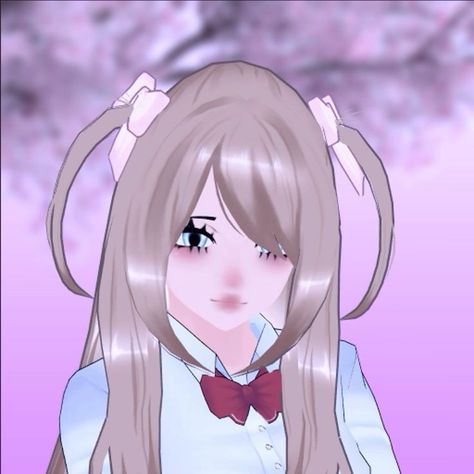 Yansim Portraits, Yandere Simulator Outfits, Yansim Oc, Yandere Simulator Funny, Yandere Icon, Yandere Oc, Yandere Love, Otaku Aesthetic, Blossom Drawing