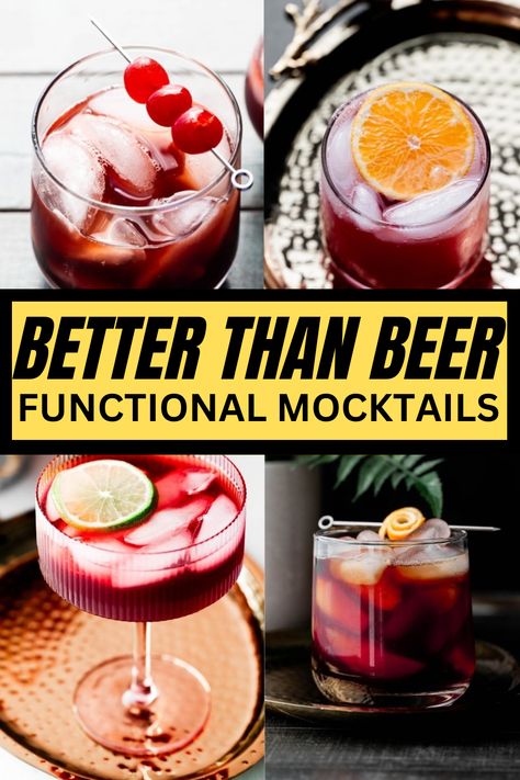 Need to swap that evening beer with something a little more functional and non-alcoholic? Try one of these relaxing, easy-to-make mocktails! Mocktails Non Alcoholic Whiskey, Western Mocktails, Non Alcoholic Night Cap, Relaxing Mocktail, Nighttime Mocktail, Passion Fruit Mojito, Mojito Mocktail, Passion Tea, Tart Cherry Juice