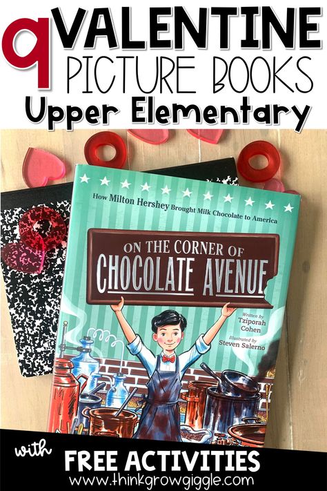 Looking for Valentine's Day read alouds that are perfect to share with your upper elementary students in grades 3, 4, and 5? This list includes books to use with the skills you are currently teaching! And, you can grab a few free Valentine's Day reading activities, too! Click the pin to check out this Valentine's Day picture book list! Valentines Day Books For Kids, Picture Books For Upper Elementary, Elementary Valentines, Valentines Day Book, Elementary Books, Read Aloud Activities, February Activity, Special Education Elementary, Winter Classroom