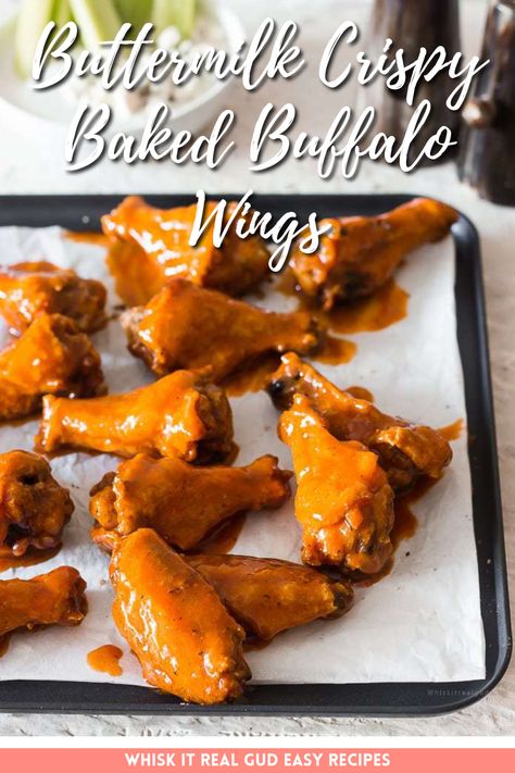 Crispy brown butter baked buffalo wings. Blue Cheese Dip Recipe, Baked Buffalo Wings, Flexitarian Recipes, Chicken Wing Sauces, Buffalo Wing, Buffalo Wing Sauce, Weekend Cooking, Baked Chicken Wings, Wing Sauce