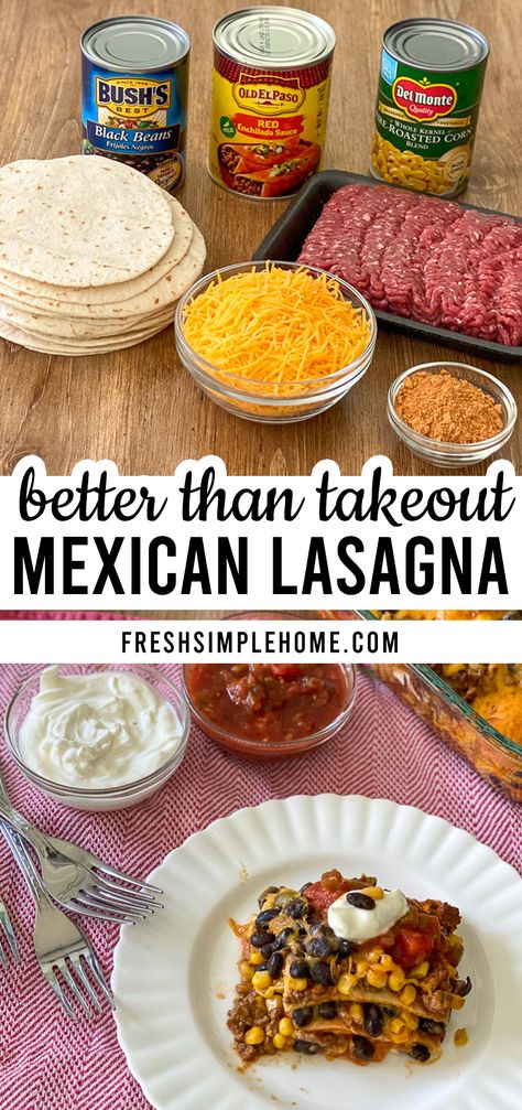 Mexican Lasagna With Tortillas, Tortilla Lasagna, Recipe Tortilla, Mexican Lasagna Recipe, Taco Lasagna Recipe, Lasagna Recipe Easy, Recipe With Ricotta, Mexican Lasagna Recipes, Lasagna Recipe With Ricotta