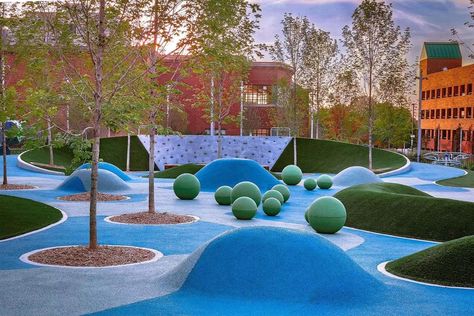 Playground Landscape, Playgrounds Architecture, Playground Landscaping, Cool Playgrounds, Urban Playground, Outdoor Play Area, Children Park, Park Landscape, Park Playground