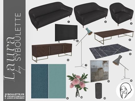 Sofa Velvet, Sims 4 Cc Shoes, The Sims 4 Packs, Simple Sofa, The Sims 4 Download, Simple Interior, Cute Office, Sims 4 Cc Furniture, Sims 4 Collections