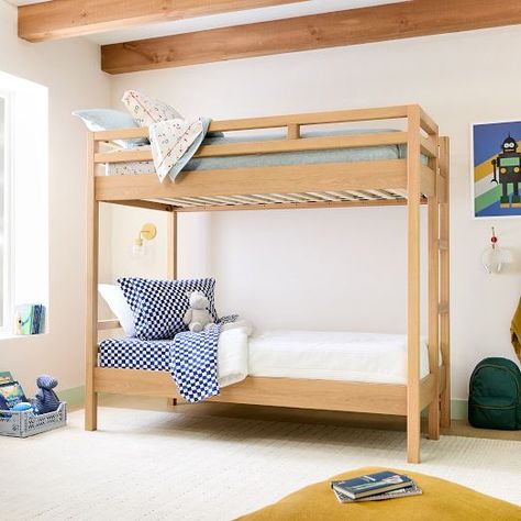 Kids' Bedroom Furniture | West Elm Stylish Kids Bedroom, Ashley Bedroom, Bed Designs With Storage, West Elm Bedding, Kids Loft Beds, Bed Twin, Bed With Trundle, Bunk Bed With Trundle, Crib Toddler Bed