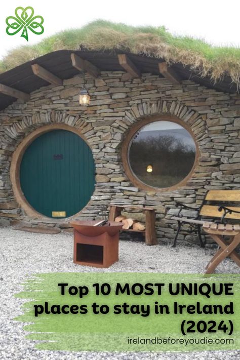 The most unique places to stay in Ireland are not well known by most tourists. Here they are at your finger tips 🍀 Best Places To Stay In Ireland, Places To Stay In Ireland, County Wicklow, County Galway, Not Well, Colorful Places, Medieval Life, Hobbit House, Best B