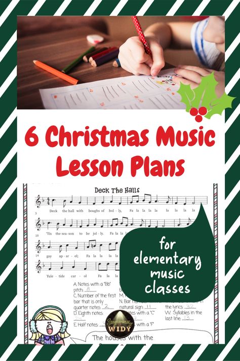 Christmas Lesson Plans Elementary, Music Class Worksheets Free Printable, Christmas Music Lessons Elementary, Christmas Music Activities For Kids, Music Class Worksheets, Christmas Music Lesson, Christmas Music Activities, Christmas Lesson Plan, Music Lesson Plan