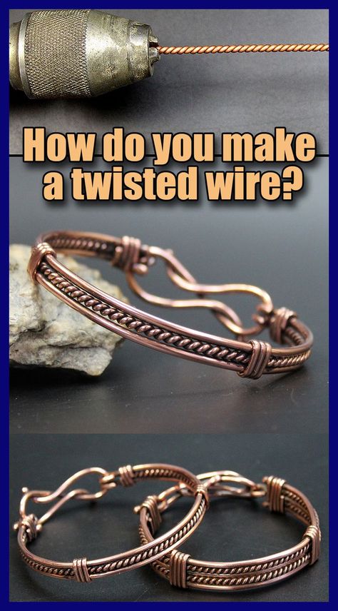 Twisted wire jewelry tutorials. How do you make a twisted wire? How to twist wire with a drill.
For my jewelry, I often use twisted wire of different thicknesses. Today I want to share with you my simple ways to make twisted wire at home without using expensive tools. I think you can find these common tools, you can find them in almost every home. Copper Enameling, Wire Weaving Tutorial, Copper Wire Art, Twist Jewelry, Wire Jewelry Rings, Metal Jewelry Making, Wire Wrapped Stone Jewelry, Copper Bracelets, Wire Wrap Jewelry Designs