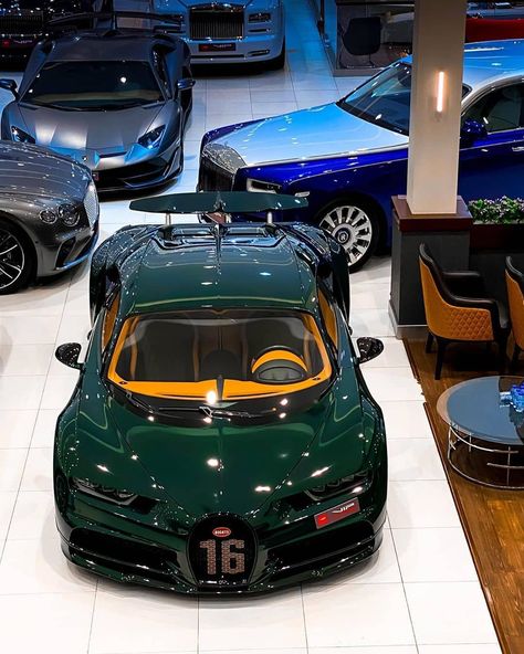 Green Bugatti, Mustang Car Aesthetic, Bugatti Chiron Sport, 2023 Ford Mustang, Bmw Alpina B7, Cool Truck Accessories, Mustang Car, Aesthetic Cool, Ford Mustang Car