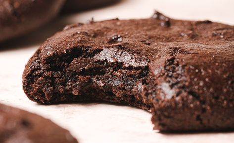 Vegan Flourless Brownie Cookies - Ellie Likes Cooking Flourless Brownie, Baking Prints, Flourless Brownies, Vegan Brownie, Almond Flour Recipes, Brownie Cookies, Baking Mat, Cookie Scoop, Vegan Cookies