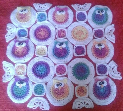 Owl Crochet Blanket, Crochet Owl Blanket Pattern, Crochet Owl Blanket, Crochet Hexagon Blanket, Blanket Pattern Crochet, Owl Blanket, Ripple Blanket, Owl Crochet, Crochet Owls