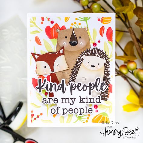 Fall Forrest Friends Friendship Card | Honey Bee Stamps Honey Bee Stamps Cards, Heart Hugs, Kind People, Bee Creative, Honey Bee Stamps, Craft Card, Bee Cards, Friend Friendship, Friendship Cards