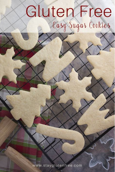 Gluten Free Sugar Cookies Easy, Gf Sugar Cookies, Autumn Cookies, Gluten Recipes, Gluten Free Holiday Cookies, King Arthur Gluten Free, Gf Cookies, Gingerbread Cupcakes, Gluten Free Sugar Cookies