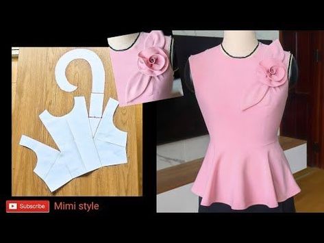 Peplum Dress Pattern, Girls Dresses Sewing, Kids Dress Patterns, Women Blouses Fashion, Fashion Design Patterns, Design Moda, Sewing Tutorials Clothes, Fashion Sewing Tutorials, Sleeves Designs For Dresses