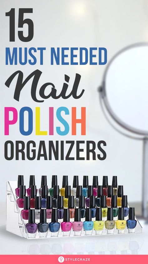 Storage For Nail Polish, Organize Nail Polish Storage, How To Store Nail Polish, Nail Polish Organization Diy, Fingernail Polish Storage, Nailpolish Organizing, Nail Polish Display Ideas, Nail Polish Storage Ideas, Nail Polish Case