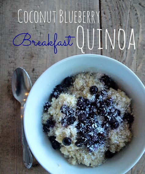 Coconut Blueberry Breakfast Quinoa Coconut Blueberry, Quinoa Recipes Breakfast, Breakfast Quinoa, Quinoa Breakfast, Blueberry Breakfast, Quinoa Recipes, Eat Smarter, Happy Healthy, Vegan Breakfast