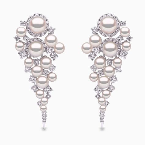 RAINDROP - Yoko London Earring Pearl, Akoya Pearl Earrings, Pearl Necklace Designs, Diamond Collection, Pearl And Diamond Earrings, Yoko London, White Gold Earrings, Pearl Types, Holiday Jewelry