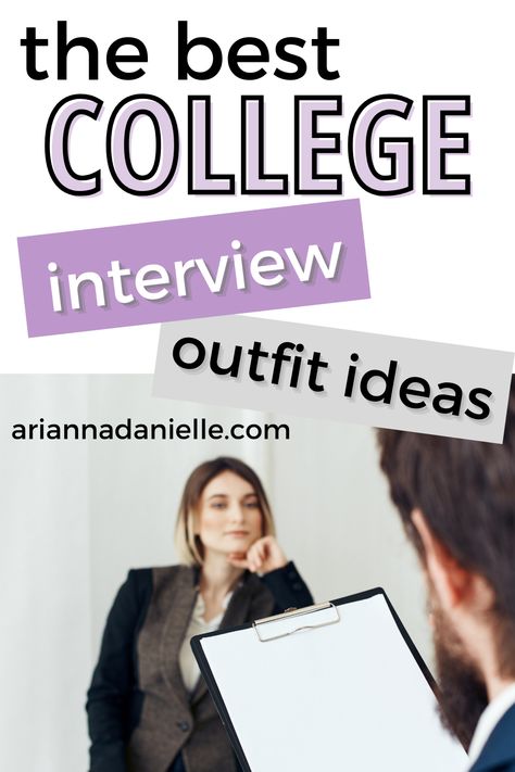 College interview tips and outfit ideas School Interview Outfit Student, High School Interview Outfit, University Interview Outfit, Scholarship Interview Outfit, College Interview Outfit Student, Grad School Interview Outfit For Women, Graduate School Interview Outfit, Grad School Interview Outfit, Interview Outfit For Teens