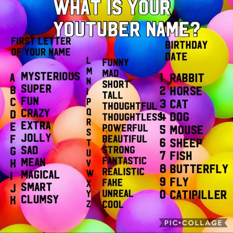 Youtube Name Ideas, Donut Names, Funny Name Generator, Fun Names, Emoji Names, Youtube Channel Name Ideas, Funny Nicknames, Youtube Names, Unicorn Names