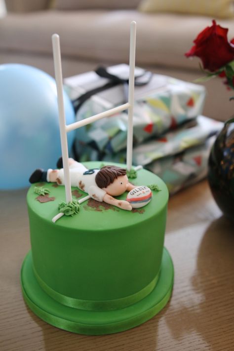 Rugby Birthday Cake, 60 Cake, Rugby Cake, Rugby Party, Men Cakes, Cricket Cake, Rugby Birthday, Bday Party Kids, 21st Cake