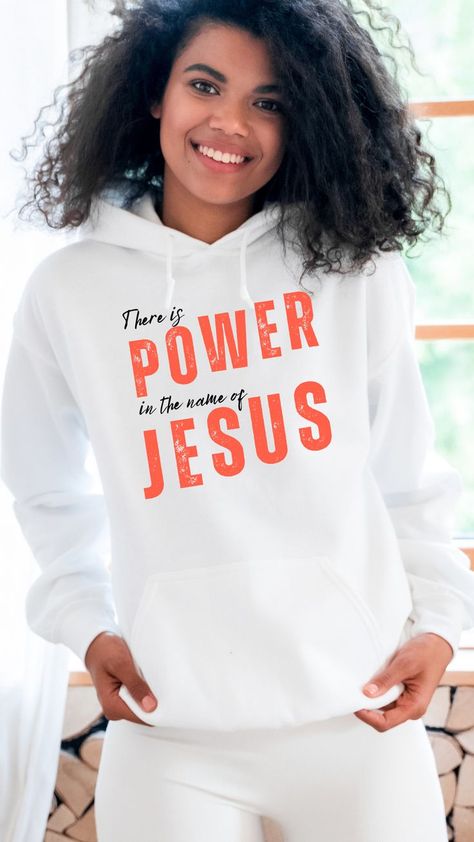 Christian Wear, Cool Jesus, In The Name Of Jesus, Alhumdulillah Quotes, Christian Shirts Designs, Hoodie For Women, Christian Men, Jesus Is Life, Women Of Faith