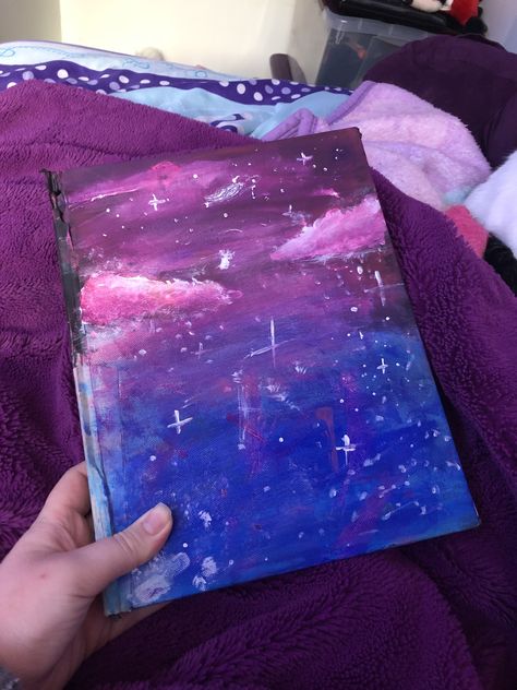 Things To Paint On A Notebook Cover, Drawings For Book Covers, Note Book Cover Painting Ideas, Painting On A Book Cover, Sketch Book Cover Painting Ideas, Scketh Book Cover Ideas, Journal Cover Painting Ideas, Painting On Book Covers, Sketchbook Front Cover Ideas Aesthetic