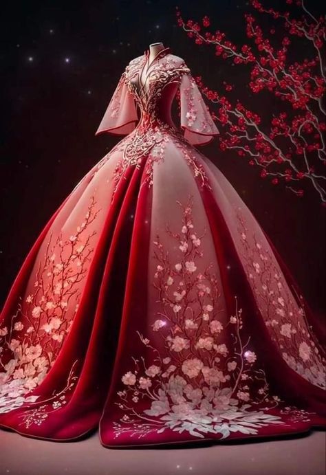 Chinese Prom Dress, Ballroom Wedding Dresses, Fashion Collection Inspiration, Japanese Wedding, Frilly Dresses, Fantasy Dresses, Wedding Company, Dream Wedding Ideas Dresses, Fantasy Gowns