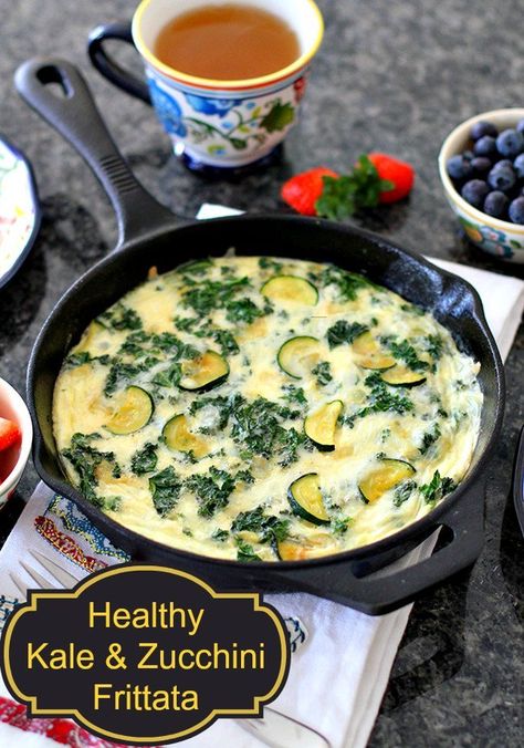 kalefritatta3 Zucchini Frittata Recipe, Kale Frittata, Vegetable Meals, Zucchini Frittata, Frittata Recipe, Csa Recipes, Healthy Inspiration, Kale Recipes, Frittata Recipes