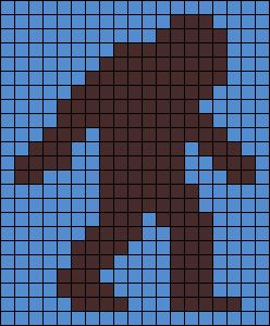 Alpha pattern #155585 | BraceletBook Bigfoot Pixel Art, Sasquatch Perler Bead Patterns, Cryptid Alpha Pattern, Beaded Bigfoot, Bigfoot Crochet, Fair Isle Crochet, Keychain Patterns, Grid Patterns, Graph Paper Drawings