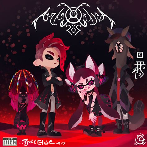 Original band album cover Hadal Zone, Project Splatoon 3, Lusamine Pokemon, Splatoon Oc, Splatoon Games, Agent 8, Agent 3, Splatoon Fanart, Splatoon 2 Art