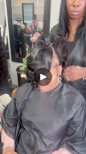 78K views · 1.6K reactions | Ponytail W/ Side Bang And signature curls💁🏾‍♀️  #highponytail #ponytail #curls #bang #phillyhairstylist #phillyhairstylists #phillyhair #phillyhairsalon #phillyhairstyles #stylesbyejay #bangs #curls #updo | Erica Jones Foster | Beyoncé · FLAMENCO Ponytail And Bang Black Women, Ponytail With Bangs Hairstyles For Black Women, Ponytail Hairstyles For Black Women Updo, Frontal Ponytail With Bang, Bang And Ponytail Black Women, Updo With Bangs For Black Women, Bun With Bangs Black Women, Updo Ponytail Hairstyles Black Hair, Braided Ponytail With Curls