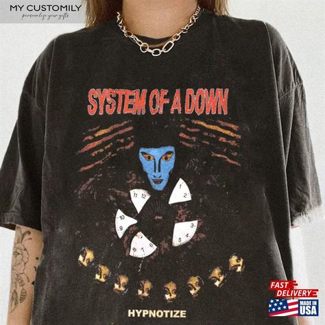 Soad Tour 2024 Shirt Vintage System Of A Down Rock Music Band Hoodie Sweatshirt Unisex Check more at https://mycustomily.com/product/soad-tour-2024-shirt-vintage-system-of-a-down-rock-music-band-hoodie-sweatshirt-unisex/ System Of A Down Shirt, Iconic Album Covers, Band Hoodies, System Of A Down, Logo Name, Shirt Designs For Men, Music Band, Music Bands, Family Shirts