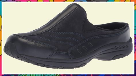 Easy Spirit Womens TRAVELTIME234 Mule Light Activities, Easy Spirit Shoes, Spirit Shoes, Easy Spirit, Women's Mules, Light Weight Shoes, Skechers Women, Leather Clogs, Navy Leather