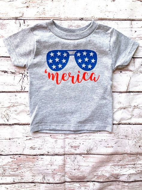 Memorial Day Shirts Vinyl, Kids 4th Of July Shirt, Circuit Joy, Kids 4th Of July, Shirt Craft, Merica Shirt, July Outfits, July Baby, Fourth Of July Shirts